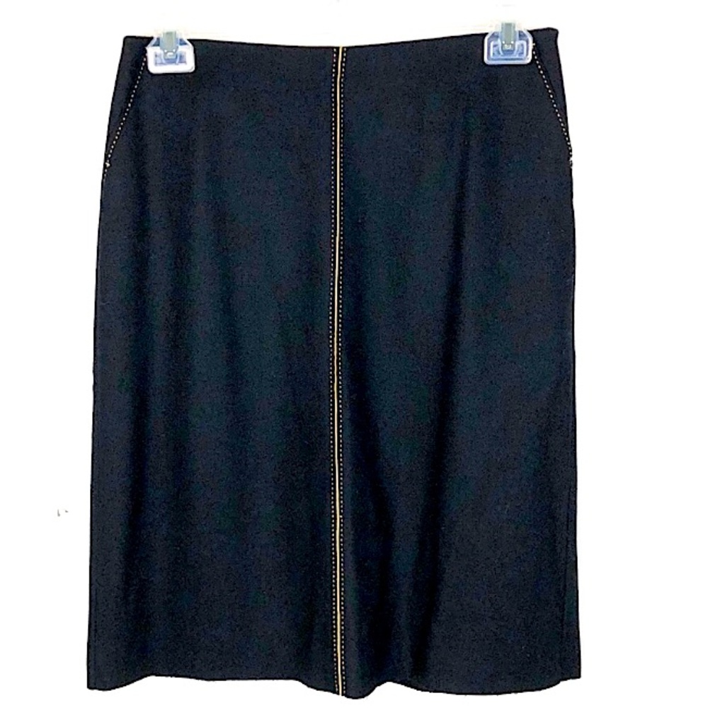 J. Crew Felted Wool Black Skirt